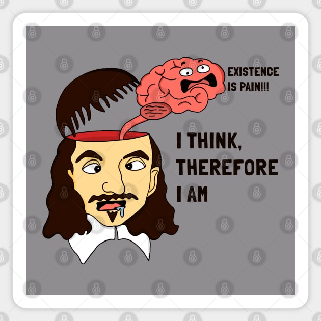 René Descartes Sticker by unexaminedlife